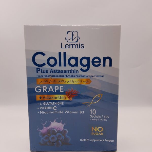 Collagen Plus Astaxanthin Grape Flavour 10 Sachets ( Lermis)
