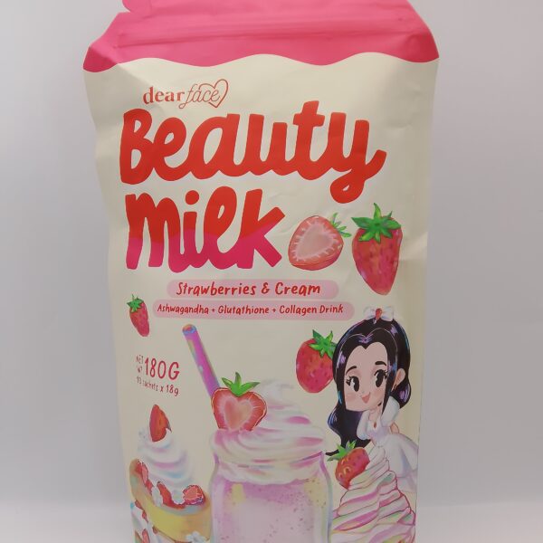 Beauty Milk Strawberry & Cream 180g (Dear Face )