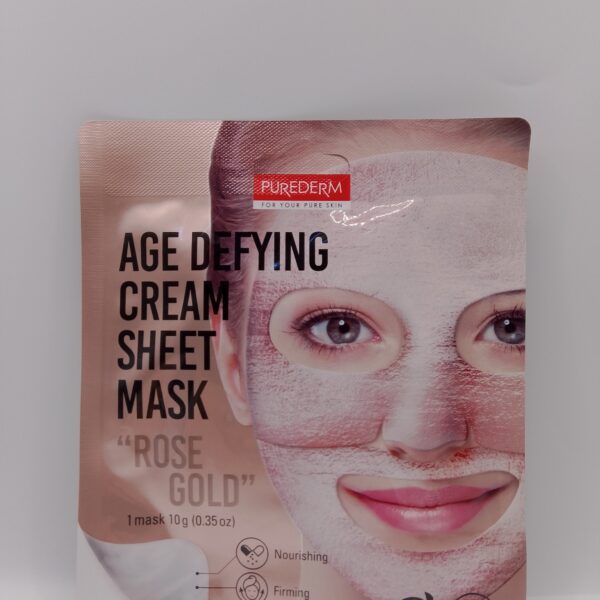 Age Defying Cream Sheet Mask "Rose Gold"( Purederm )