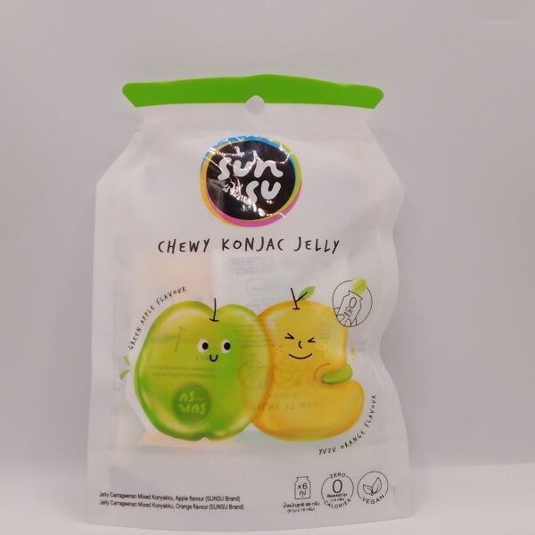 Chewy Konjak  Jelly 96grams(Green Apple &Yuzu Orange Flavor)