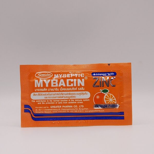 Mybacin Lozenge with Zinc (Orange Flavor 10g)