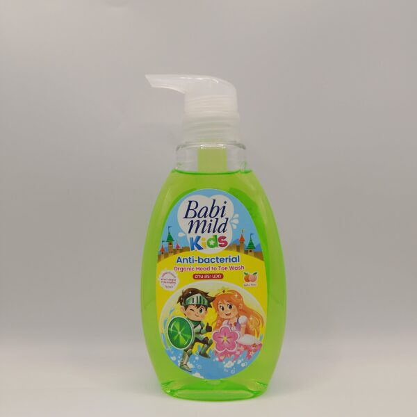 Babi Mild Kids Anti- bacterial (Organic Head to Toe Wash Soda Popz 390ml)