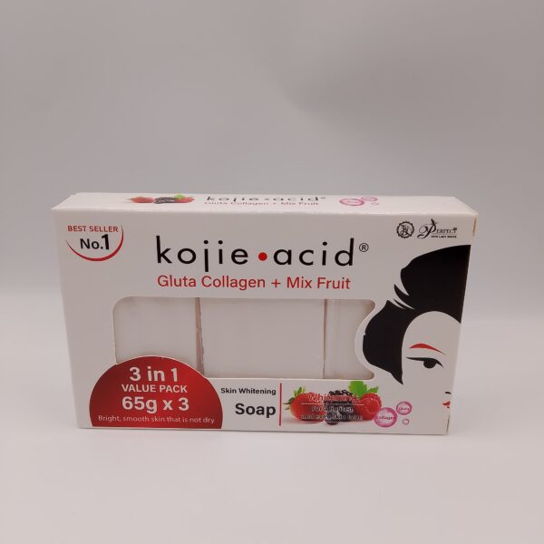 Kojic Acid Gluta Collagen + Mix Fruitc 3in1(65gx3)