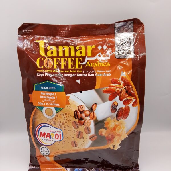 Tamar Coffee Arabica(Premix Coffee with Dates and Arabic Gum)15 sachets