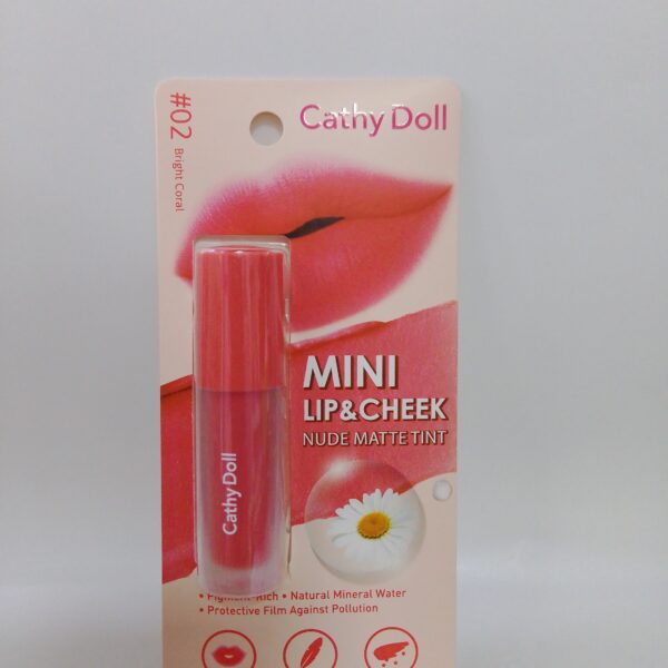 Mini Lip & Cheek Nude Matte Tint (#02 Bright Coral )