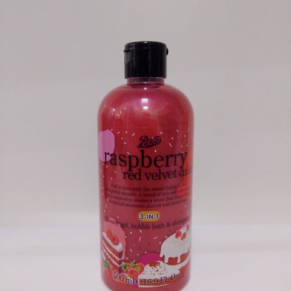 Raspberry Red Velvet Cake 3in1(Shower gel, bubble bath,& shampoo)500ml