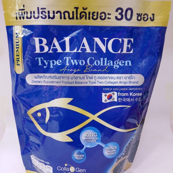 Balance Type Two Collagen Zinc, Black Sesame and Ginger(30 Sachets)