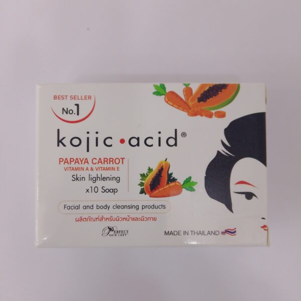Kojic Acid (Papaya Carrot Vitamin A & E Skin Lightening x10 Soap)